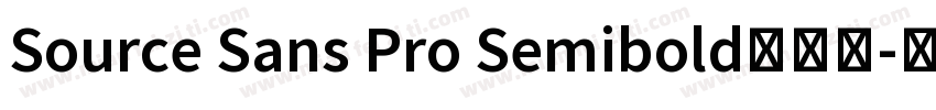 Source Sans Pro Semibold手机版字体转换